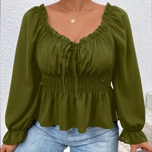 Plus - Long Sleeve Blouse - 4X / 20